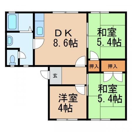 東松江駅 徒歩11分 1階の物件間取画像